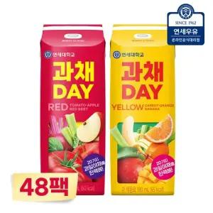 연세유업 과채데이 레드 옐로우 190ml 48팩