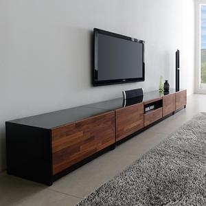 [더젠] 브렌츠 멀바우 고급원목 2700거실장세트1(상판흑경)