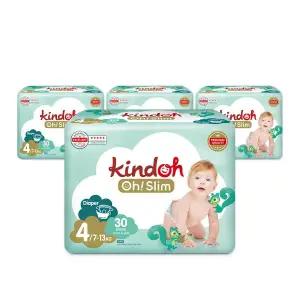 [킨도] 오슬림 밴드형 기저귀 4단계 대형 30매x4팩