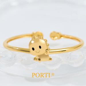 [뽀르띠] 순금 24K 7.5g 용띠 안용 뱅글 돌팔찌