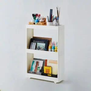 [한샘]3단 틈새 무빙카트 화이트