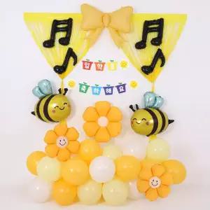 입학 축하 풍선 장식 세트 음표 옐로우 가랜드 포토존