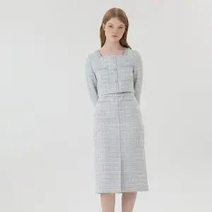 [LINE](대전신세계)[라인어디션] [BYLYNN]배색라인 트위드 롱원피스 NWOPOJ0400