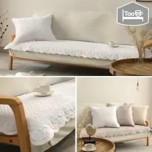 몽트 인도면 손누비 목화솜 쇼파패드 쿠션커버세트 4인용 바이조희선