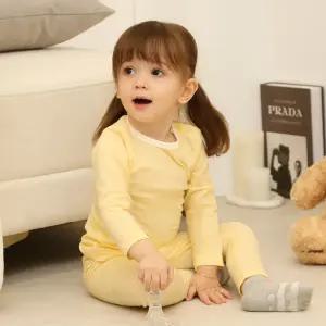 아기내복 마카롱 편면내의(긴팔) 유아상하복세트 백일 돌 봄여름가을용 아이에게 편한 옷_그린베베