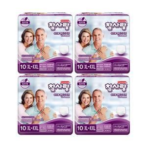 참사랑 성인기저귀 일반형 공용 팬티 특대형 10p X4팩