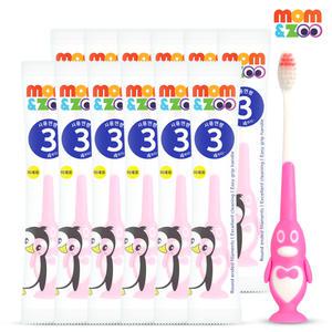 맘앤쥬 NEW 펭귄 뽁뽁이 유아칫솔 핑크 12개