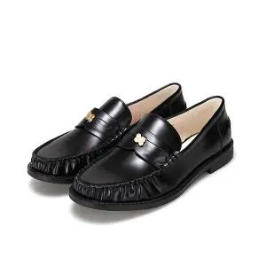 [BABARA][본사운영] 바바라 소가죽 골드장식 몰드 여성로퍼 2cm_BBH134