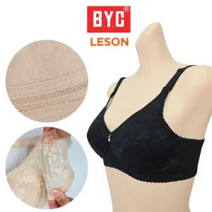 BYC 플라워패턴 0054 라운드브라 노와이어속옷 홑겹 브라렛 A컵 B컵 풀컵 레이스 빅사이즈브래지어