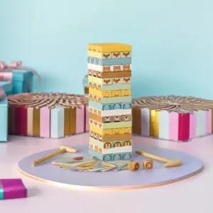 투키토이 원목 스태커 블록 쌓기놀이 나무기둥 빼기 뽑기 망치 도미노 보드게임 장난감 유아