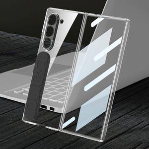 [유니커블]갤럭시 Z폴드7 전면 액정보호 필름 풀커버 실리콘 밴드 스트랩 투명 슬림 하드 케이스