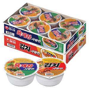 농심 육개장+김치사발면 12개