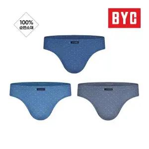 BYC 남성 스콜피오 3매입 순면 미디 삼각팬티 인밴드 MCF2235