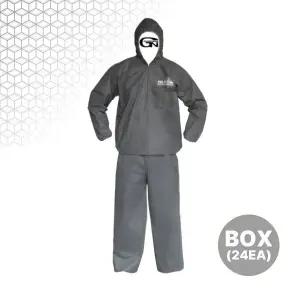 가드맨 작업복 G-2 투피스 회색 2XL 24개입 박스 방진복 방호복 방역복 일회용 보호복