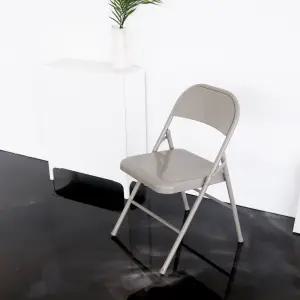폴딩 사각 멀티체어(스틸-베이지) 의자 사무실 책상 홈카페 접이식 인테리어 튼튼한