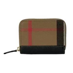 체크 지퍼 어라운드 카드지갑 80840301 블랙