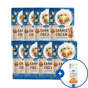 [내일도착]폰타나 카르니아 베이컨&머쉬룸 크림 파스타소스 130gx8봉+파스타면250g