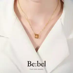 24K 순금 목걸이 7.5g(2돈) 여자 X 클로버 비벨