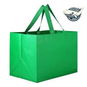 대형 수납 타포린쇼핑백 그린 다용도 세탁 타포린가방 세탁가방 타포린백 시장가방 장바구니