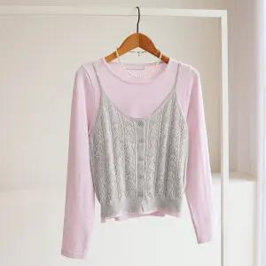 [잇수다] 제페른 모달 스판 니트 + 펀칭 뷔스티에 세트