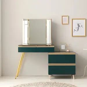 누브 800 모듈가구 확장형 화장대 + 3면거울세트 PKF049C (착불)