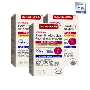 도피러스알엑스 우먼스 펨 프로바이오틱스 60캡슐 3개 100억 질 여성유산균