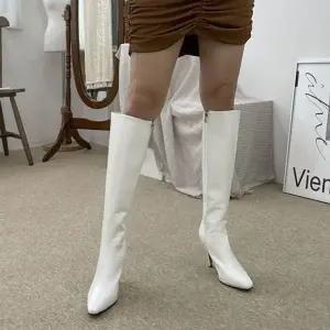 포인트 라인 여성 하이힐 스틸레토 롱부츠 5FWY (WFK3BQD)