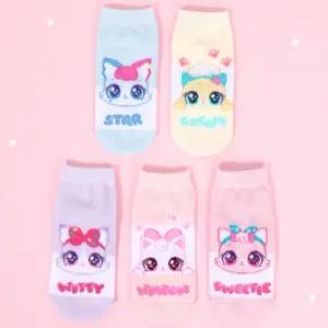 [레노마 이너웨어]위시캣 아동용 단목 양말 5족 세트 TF1YW62338