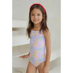 [르망고] Lily Blossom Lavender_Girl (3397) 초등 여아수영복 생존수영 키즈 어린이 주니어 래쉬가드 실내수영복