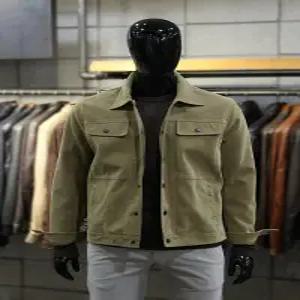 [빠니깔레][빠니깔레] 에코레더누벅 베이지스웨이드 스냅트러커자켓 m-gpjp52