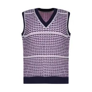 [크로커다일레이디] 크로커다일레이디 쟈가드 컬러배색 브이넥 니트 베스트CLCWSW209