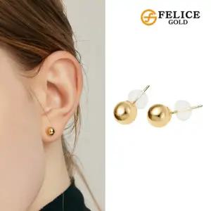 [펠리체골드] 14K 골드볼 6mm 귀걸이