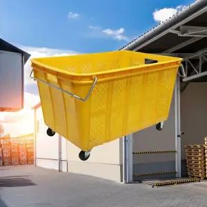 (825x575x420mm) 바퀴바구니 고리O바퀴O 플라스틱 이사바구니 콘티박스/체육/교구/농산물/과일/이사/운반구