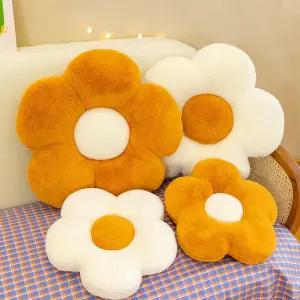 귀여운 꽃 플라워 방석 데이지 쿠션 소형 인테리어/커버/소파/쇼파/등쿠션/솜포함/의자/등받이/두꺼운/푹신