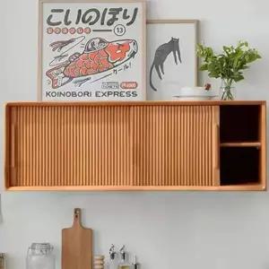 템바보드 원목 주방 상부장 부엌 수납형 벽걸이 수납장 그릇장 찬장