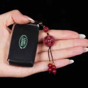 금강저 주사 핸드폰걸이 여 십자 벽옥걸이 펜던트 천연자금사 핸드폰줄 장식 남