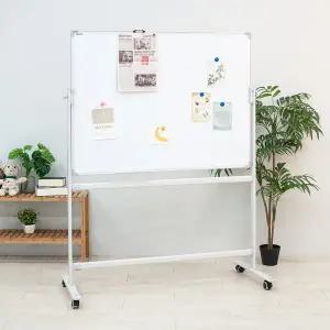 [엔조이리빙]이동식 양면 화이트보드 자석 메모 높이조절 보드판 칠판 스탠드 세트 1200x900mm(고급형)