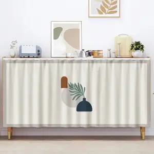 패브릭 커튼 가리개 접착식 캐비닛 가림막 레일 천 서랍장 라벨리아