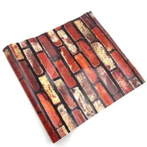 [하프클럽/]방꾸미기 벽지시트지 붙이는 붉은벽돌 시트지 벽지데코