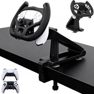 PS5 / 엣지 컨트롤러용 게이밍 레이싱 휠, 4개의 테이블 석션 컵이 장착된 미가드림 스티어링 휠 스탠드, 플레이스테이션 5용 업그레이드된 볼트 베이스 듀얼센스|엣지 컨트롤러 액세서리