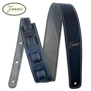 프라노이 이태리 FA6001Navy 네이비 통 일렉 베이스 가죽 기타 스트랩