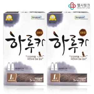 동국제약 하루카 1분 헤어 칼라크림 염색약 x 2개 오징어먹물 자연유래 원료 함유