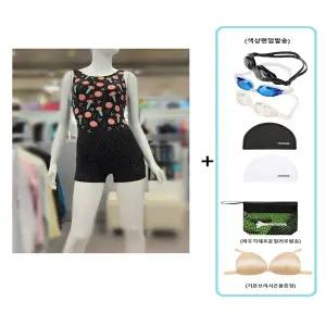 (레노마수영복)여성실내 2부반신수영복 수경 수모 RN-LS2F864세트