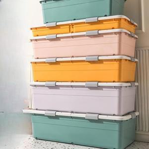 특대형 리빙박스 옷장위 침대밑 수납장 대형 언더베드 옷장정리함 이불함 낮은 뚜껑