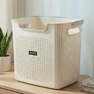 플라스틱 손잡이 빨래바구니 타공 세탁바구니 빨래통