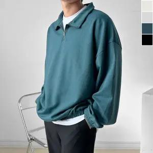 [하프클럽/알티피아]남성 반집업 스타일 에어 맨투맨 1P 고품질 아노락 티