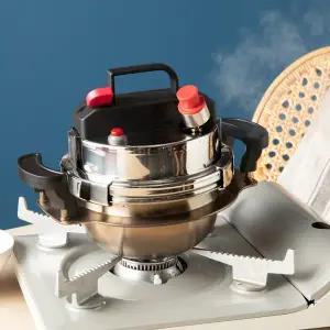 [26년형] 1.2L 스테인리스 초고압 통삼중 미니 압력 솥 밥솥 1~2인용 인덕션 호환