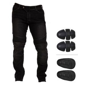 juicy trendz 남성용 오토바이 청바지 - 무릎 및 엉덩이 보호 기능이 있는 라이딩 팬츠, 블랙., 40 x 32