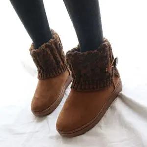 발편한앵클부츠 여성 겨울 털 부츠 니트 포인트 패션 방한화