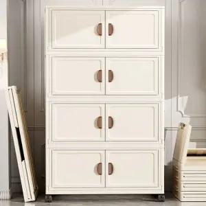 리빙박스 접이식 수납정리장 정리수납장 안방 원룸 정리함